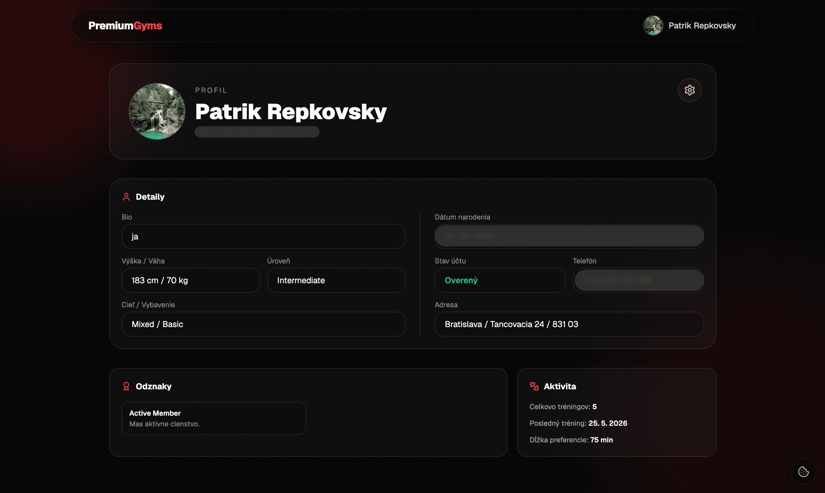 Tap-it Profile page
